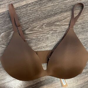 SKIMS Brown Wireless Forms Super Push-up Bra